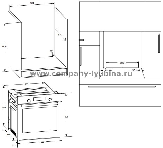 Электрический духовой шкаф korting okb 691 csxn